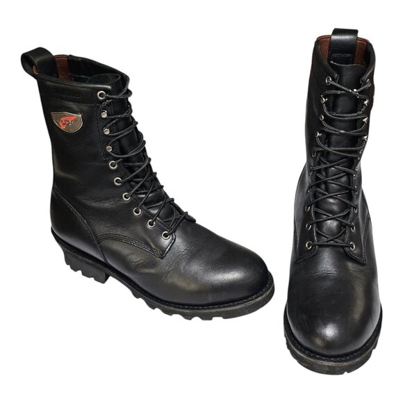 Red Wing Shoes Other - Red Wing 980 Waterproof Leather Motorcycle Work Boots 11.5 D Soft Toe USA Combat